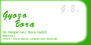 gyozo bora business card