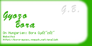 gyozo bora business card